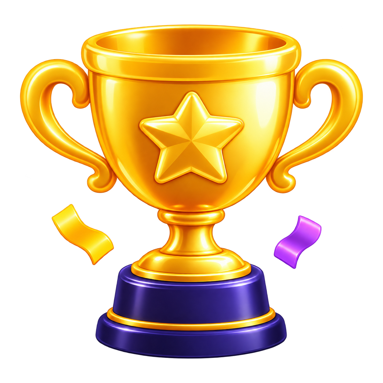 Golden achievement trophy
